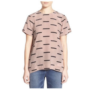 Madewell silk tailored tee ikat dash